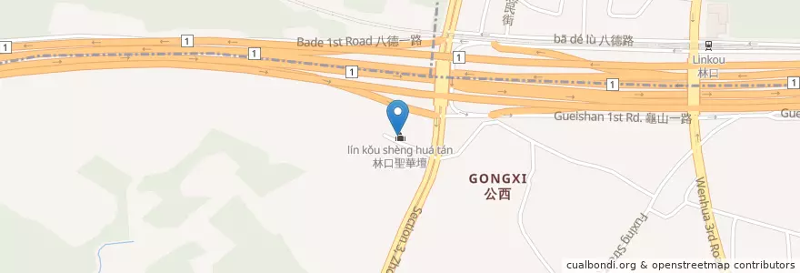Mapa de ubicacion de 林口聖華壇 en 臺灣, 桃園市.