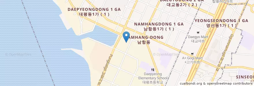Mapa de ubicacion de 남항동 en 韩国/南韓, 釜山, 影島區, 남항동.