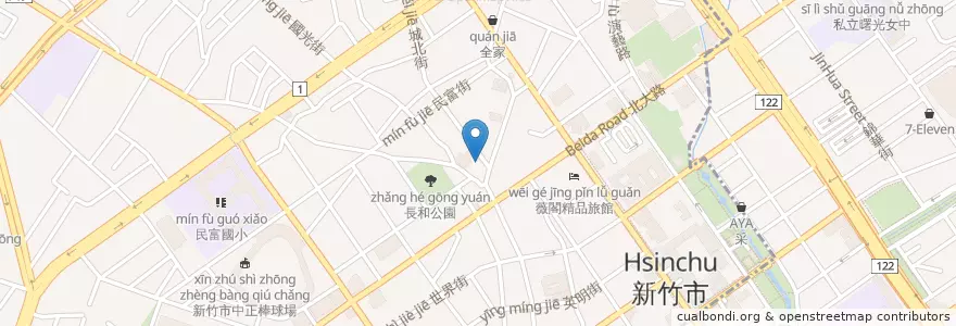 Mapa de ubicacion de 水仙宮 en 臺灣, 臺灣省, 新竹市, 北區.