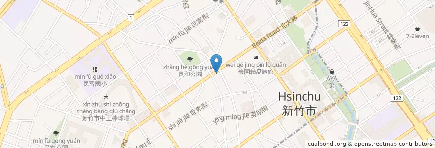 Mapa de ubicacion de 麗池廳 en 臺灣, 臺灣省, 新竹市, 北區.