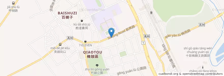 Mapa de ubicacion de 早安美芝城 en Taiwan, Kaohsiung, Distretto Di Qiaotou.