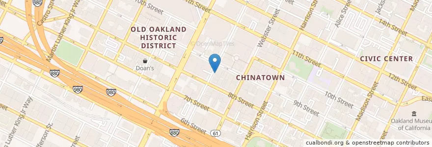 Mapa de ubicacion de Best Taste Restaurant en United States, California, Alameda County, Oakland.