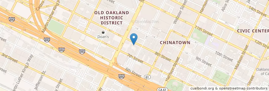 Mapa de ubicacion de Oakland Pharmacy en Stati Uniti D'America, California, Contea Di Alameda, Oakland.