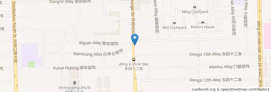 Mapa de ubicacion de Ha Coffee en 중국, 베이징시, 허베이성, 东城区.