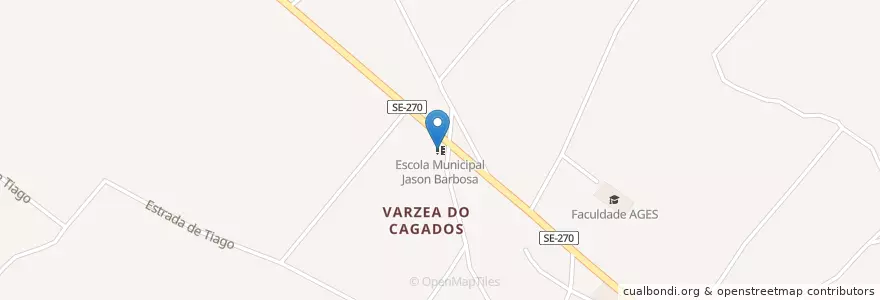 Mapa de ubicacion de Escola Municipal Jason Barbosa en Brasilien, Nordosten, Sergipe, Região Geográfica Intermediária De Itabaiana, Microrregião Do Centro Sul Sergipano, Lagarto.