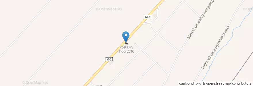 Mapa de ubicacion de Пост ДПС en Rusia, Distrito Federal Central, Óblast De Bélgorod, Белгородский Район, Майское Сельское Поселение.