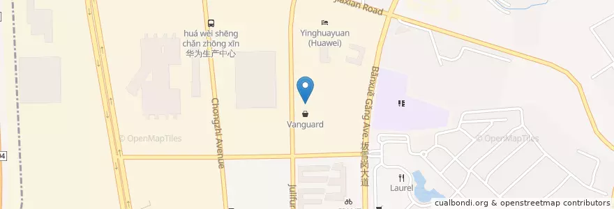 Mapa de ubicacion de 中国银行 en 中国, 広東省, 深セン市, 龙岗区.