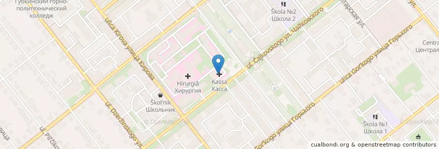Mapa de ubicacion de Касса en Russia, Distretto Federale Centrale, Белгородская Область, Губкинский Городской Округ.