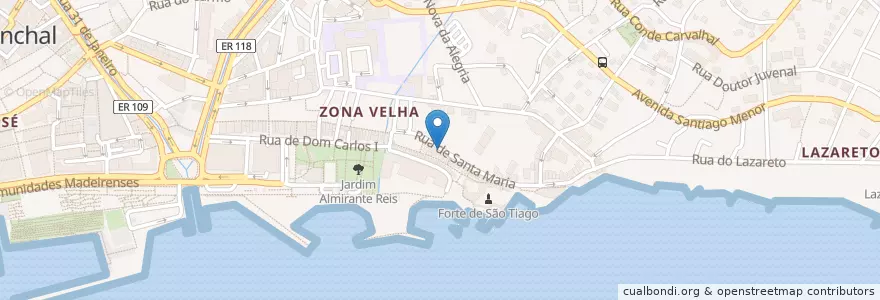 Mapa de ubicacion de Madeira Rum House en 葡萄牙, Funchal (Santa Maria Maior).