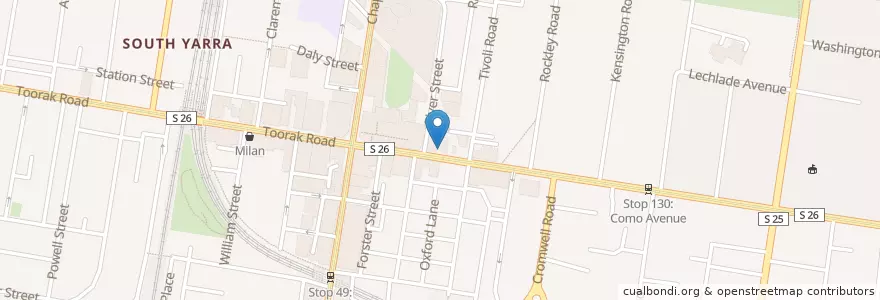 Mapa de ubicacion de Nando's en Australie, Victoria, City Of Stonnington.