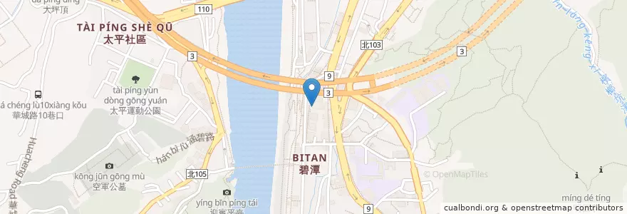 Mapa de ubicacion de 創夢市集Dit Cafe en تايوان, تايبيه الجديدة, 新店區.