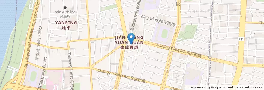 Mapa de ubicacion de 港香蘭佐治藥鋪 en 臺灣, 新北市, 臺北市, 大同區.