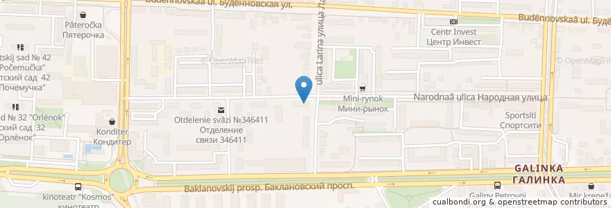 Mapa de ubicacion de "Социальная аптека" en 俄罗斯/俄羅斯, 南部联邦管区, 罗斯托夫州, Городской Округ Новочеркасск.