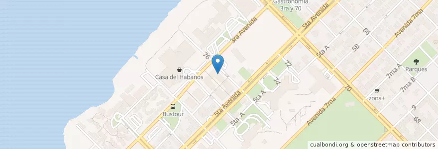 Mapa de ubicacion de Consulado de Brasil en Kuba, Havanna, Playa.