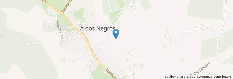 Mapa de ubicacion de A dos Negros en 葡萄牙, Centro, Leiria, Oeste, Óbidos, A Dos Negros.