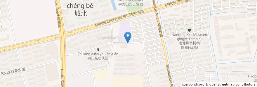 Mapa de ubicacion de 和平桥街办 en Китай, 南通市, 崇川区, 和平桥街道.