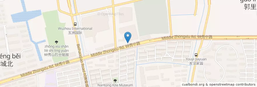 Mapa de ubicacion de 居然之家 en 中国, 南通市, 崇川区.