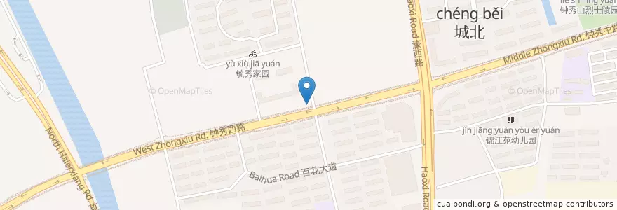 Mapa de ubicacion de 现代生活广场 en 중국, 南通市, 崇川区.