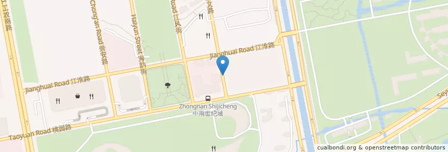 Mapa de ubicacion de 中南世纪城 en China, Nantong City, Chongchuan District, 文峰街道, 狼山镇街道.