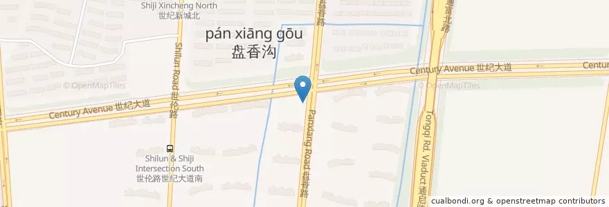 Mapa de ubicacion de 中南世纪花城 en China, Nantong City, Chongchuan District, 观音山街道.
