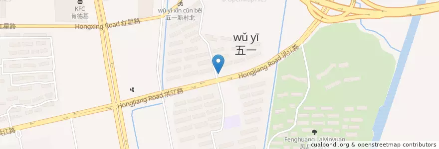 Mapa de ubicacion de 五一新村 en Çin, 南通市, 崇川区, 文峰街道.