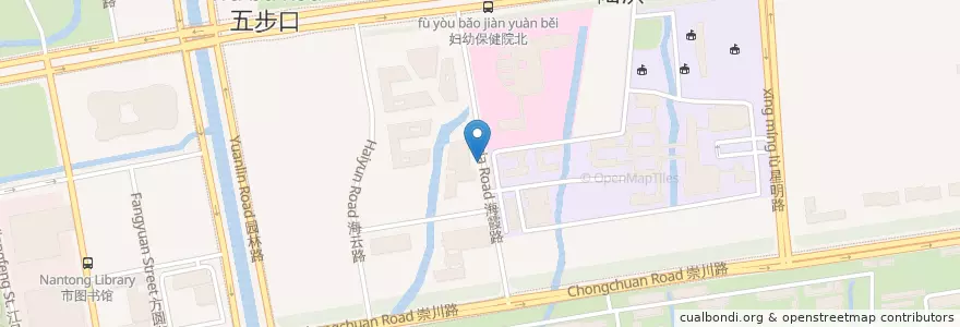 Mapa de ubicacion de 南通大学科技园 en China, 南通市, 崇川区.