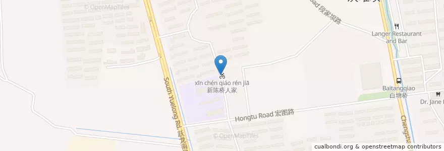 Mapa de ubicacion de 新陈桥人家 en Cina, 南通市, 崇川区, 文峰街道, 新城桥街道.