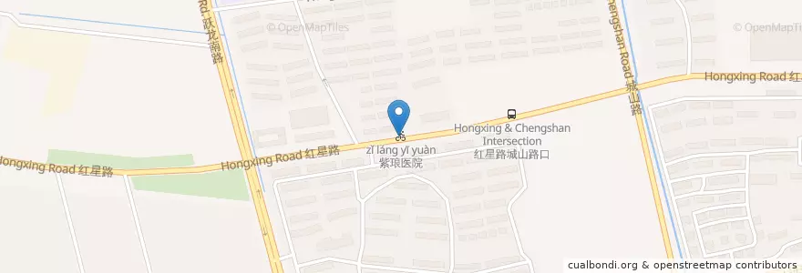 Mapa de ubicacion de 紫琅医院 en Cina, 南通市, 崇川区, 文峰街道.