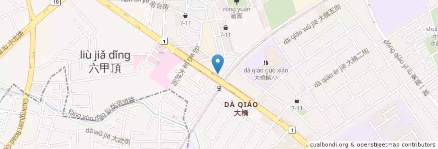 Mapa de ubicacion de 臺南市永康區尚頂里活動中心 en 臺灣, 臺南市, 永康區.