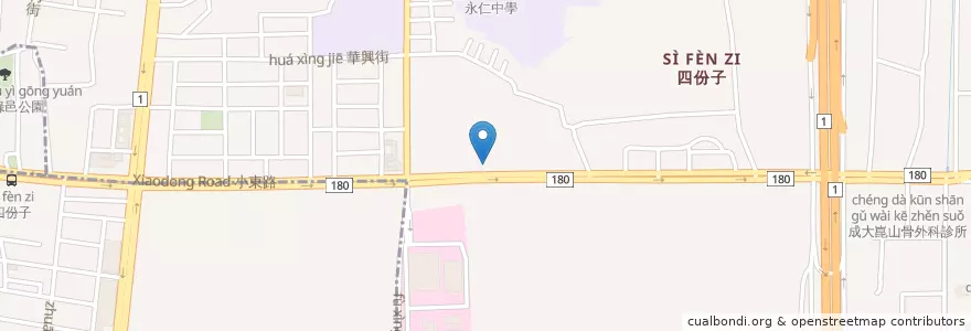 Mapa de ubicacion de 臺南市永康區復興里活動中心 en تايوان, تاينان, 永康區.