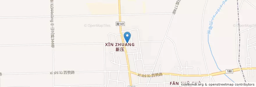 Mapa de ubicacion de 臺南市永康區新樹里活動中心 en Tayvan, 臺南市, 永康區.