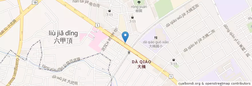 Mapa de ubicacion de 臺南市永康區甲頂里活動中心 en 臺灣, 臺南市, 永康區.