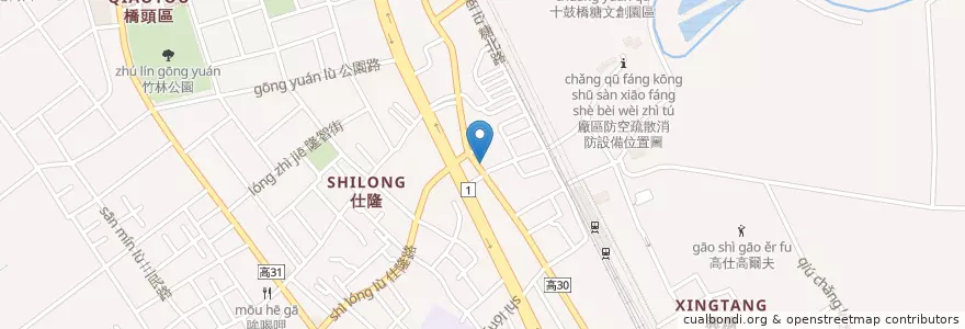Mapa de ubicacion de 台新銀行ATM en تايوان, كاوهسيونغ, 橋頭區.