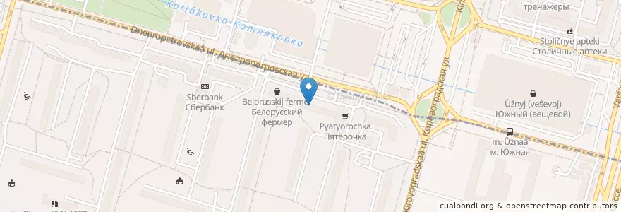 Mapa de ubicacion de Экономъ en Russia, Distretto Federale Centrale, Москва, Южный Административный Округ.