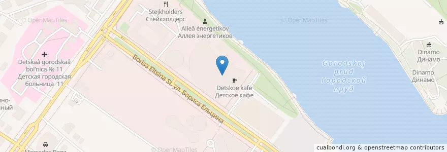 Mapa de ubicacion de Ельцин-центр en Russie, District Fédéral De L'Oural, Oblast De Sverdlovsk, Городской Округ Екатеринбург.
