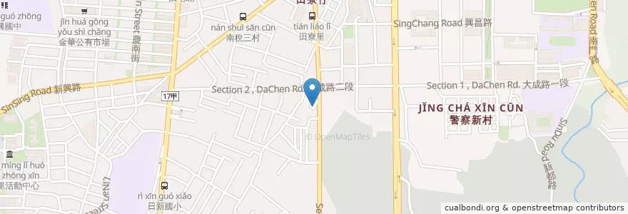 Mapa de ubicacion de 臺南市南區府南里活動中心 en تايوان, تاينان, 南區.