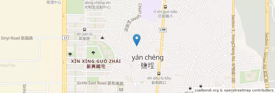 Mapa de ubicacion de 臺南市南區白雪社區活動中心 en Тайвань, Тайнань, 南區.