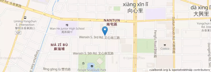 Mapa de ubicacion de A-bao en Tayvan, Taichung, 南屯區.