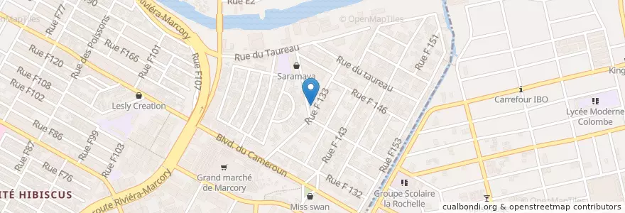 Mapa de ubicacion de Clinique johanna en Costa Do Marfim, Abidjan, Marcory.