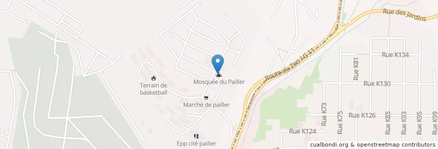 Mapa de ubicacion de Mosquée du Pailler en コートジボワール, アビジャン, Adjamé.