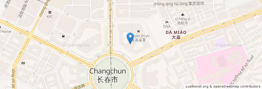 Mapa de ubicacion de 和平大戏院 en 中国, 吉林省, 长春市, 南关区, 自强街道.