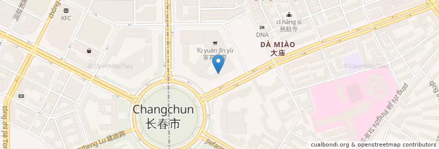 Mapa de ubicacion de 长春市职工大学 en China, Jilin, Changchun City, Nanguan District, Ziqiang Subdistrict.