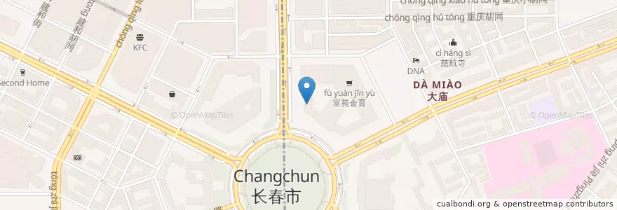 Mapa de ubicacion de 青柠餐厅 en Çin, Jilin, 长春市, 南关区, 自强街道.