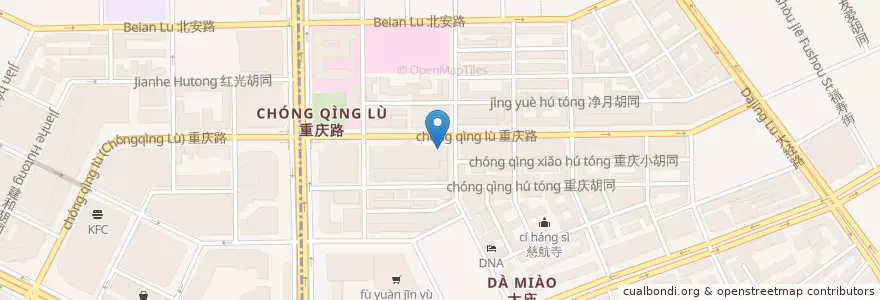 Mapa de ubicacion de 哈根达斯 en 中国, 吉林省, 长春市, 南关区, 自强街道.