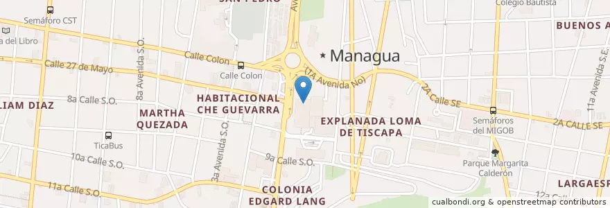 Mapa de ubicacion de Chop Suey en Nicaragua, Departamento De Managua, Managua (Municipio).