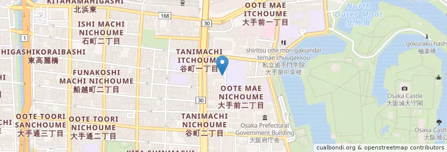 Mapa de ubicacion de Dreamカフェ en 日本, 大阪府, 大阪市, 中央区.