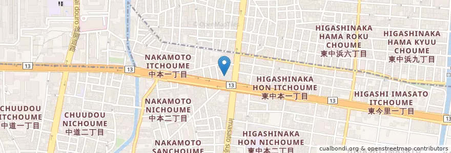 Mapa de ubicacion de きらく en Jepun, 大阪府, 大阪市, 城東区.