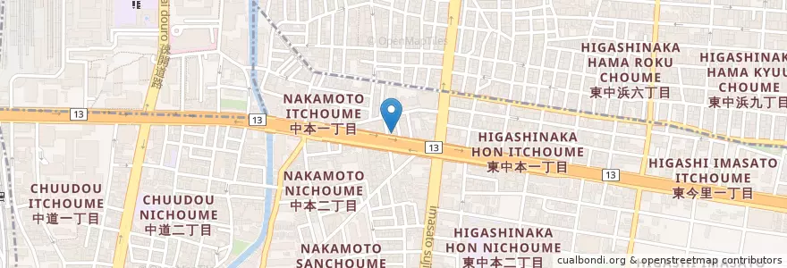 Mapa de ubicacion de ライト薬局 en Япония, Осака, 大阪市, 城東区.
