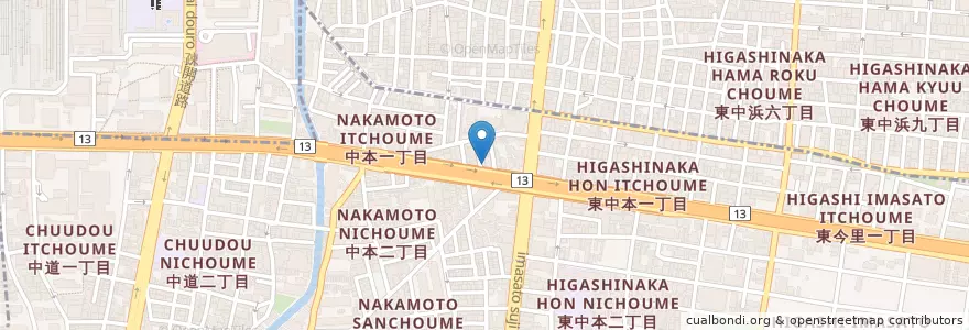 Mapa de ubicacion de どたんば en Japan, 大阪府, Osaka, 城東区.