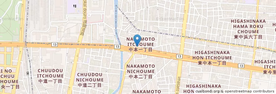 Mapa de ubicacion de 大ちゃん en Japan, Präfektur Osaka, 大阪市, 城東区.